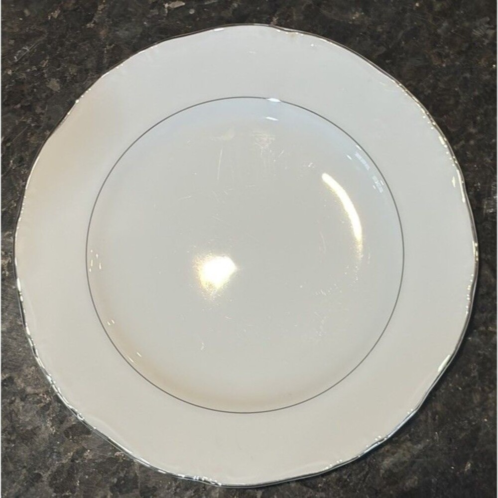 Harmony House Nora China Bread Side Plate With Platinum Trim 6 1/2"